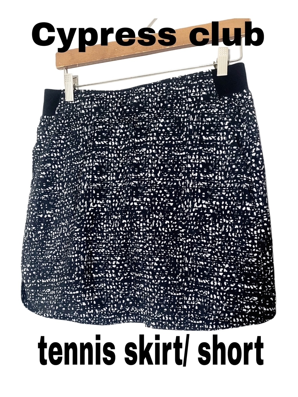 Brand New Cypress Club Black & White Tennis Skort NWT